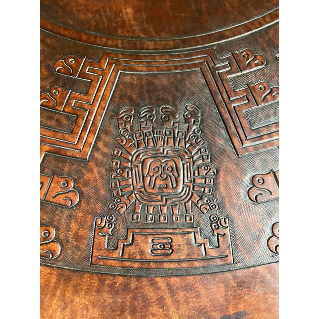 Leather and Wood Coffee Table by Angel Pazmiño, Ecuador, 1960s For Sale - Image 15 of 16