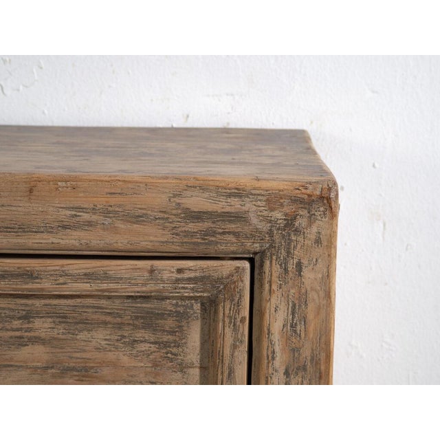 Low Chinese Gansu Sideboard or Cabinet in Pine For Sale - Image 5 of 12
