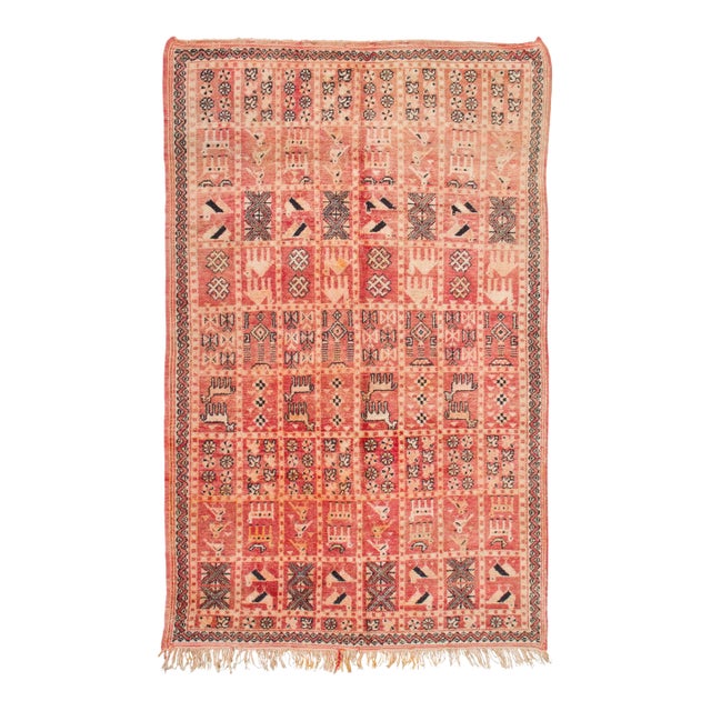 Vintage Moroccan Berber Wool Rug With Tribal Design by Rug & Kilim, 1950-1959 For Sale