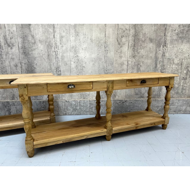 Drapers Tables with Drawers, 2010s, Set of 2 For Sale - Image 3 of 18