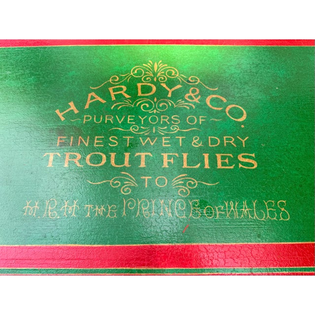Vintage "Hardy & Co Trout Flies” Fishing Tackle Themed 5-Drawer Accent Chest For Sale - Image 12 of 18