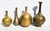 4 Japanese bronze MCM vases. Sleek modern shapes, forms, and surfaces of mottled patinas. The excellence of cleanliness...