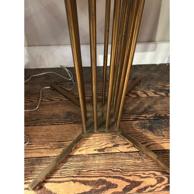 1940s Marble Top End Tables With Brass Bases -a Pair For Sale - Image 5 of 10
