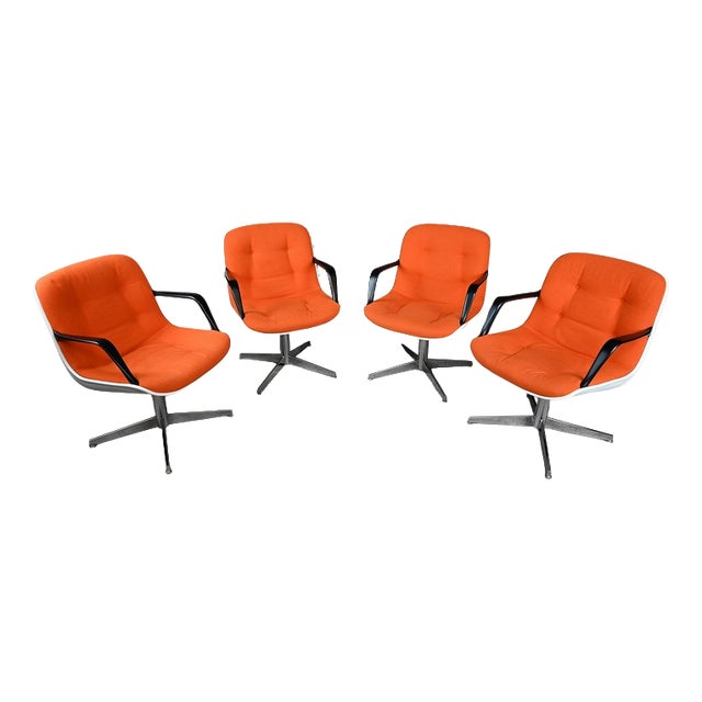 Vintage Chairs by Randall Buck for Steelcase Strafor, 1970, Set of 4 For Sale