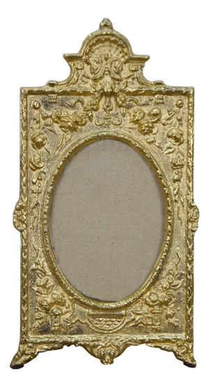 Maitland-Smith Baroque Handmade Antiqued Brass Desktop Photo Picture Frame 10"