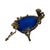 Blue Antique Cherub Cobalt Glass Gilt Metal Vanity Dish For Sale - Image 8 of 15