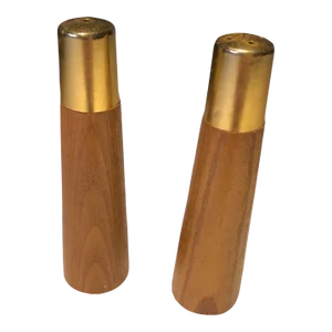 Vintage Set of Walnut Salt and Pepper Shakers