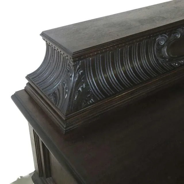 Antique Carved Oak Sideboard, 1880s For Sale - Image 3 of 7