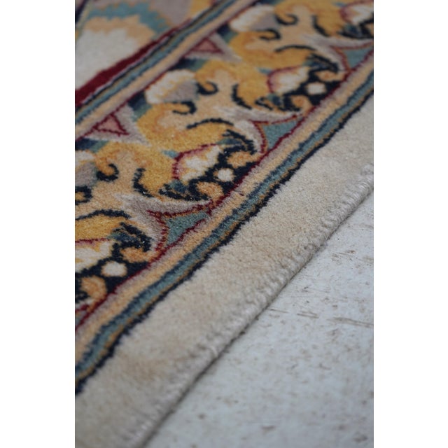 1930s Vintage Multi Medallion 9’ X 13’ Cream Field Oriental Rug For Sale - Image 5 of 11