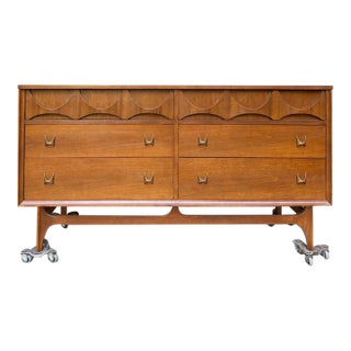 Broyhill Brasilia Lowboy With Mirror For Sale