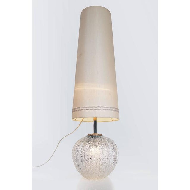 Silver Bubble Glass Floor Lamp by Hustadt, Germany 1960s For Sale - Image 8 of 9