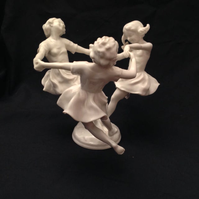 Hutscheneruther 1920s Karl Tutter Lorenz Hutschenreuther Porcelain 'May Dance' Figurine For Sale - Image 4 of 13
