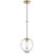 Traditional Ray Booth for Visual Comfort Signature Taro 9" Pendant in Antique Brass with Clear Glass For Sale - Image 3 of 5