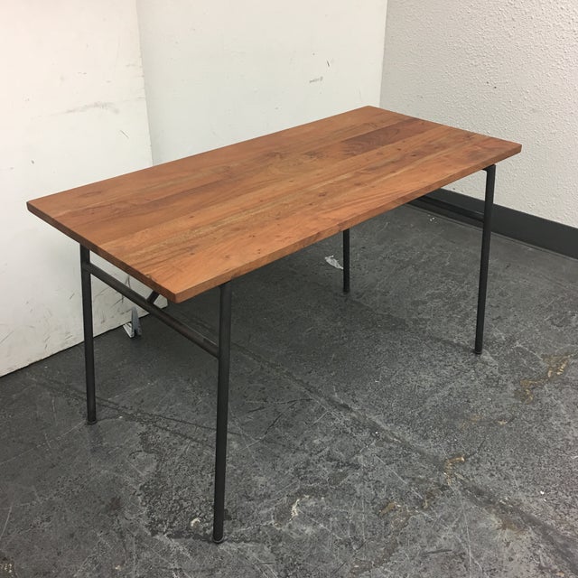 CB2 Solid Wood Top and Metal Frame Desk Chairish