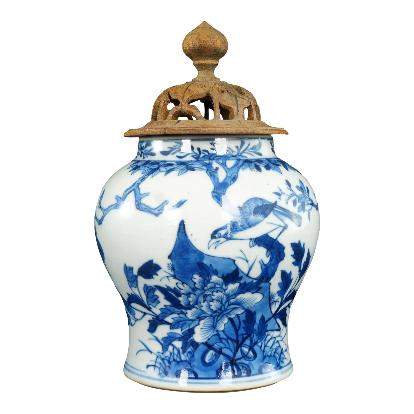 Chinese Ginger Jar Bird Motif 19th Century Chairish