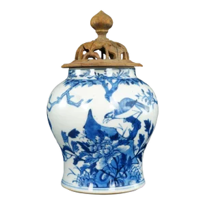 Chinese Ginger Jar Bird Motif 19th Century