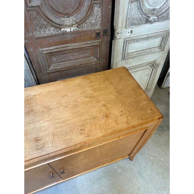 1940s French Sideboard in Sycamore Veneer, 1940s For Sale - Image 5 of 13