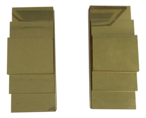 Modern Art Deco Style Brass Wall Sconces, Circa 1970s - Pair