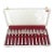 Vintage English Silver Plated Pastry Cake Dessert Forks in Matching Original Case- 12 Pieces For Sale