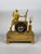 Gold Empire period 19th century mantel clock depicting a woman at her toilette For Sale - Image 8 of 9