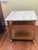 1960s Harvey Probber Travertine Top & Cane Drawer Side Table on Casters For Sale In Chicago - Image 6 of 8