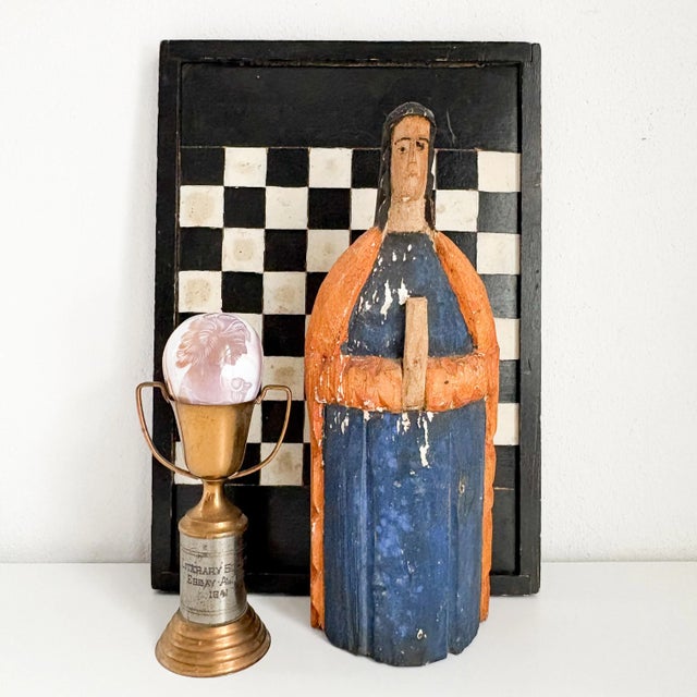 This is a gorgeously rustic hand-carved saint or 'Santos' figurine which will certainly help enhance the beauty of any...