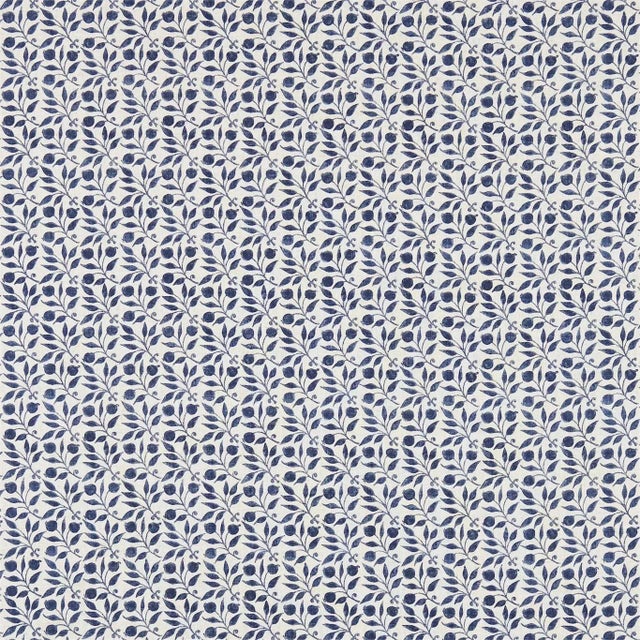 Morris & Co Rosehip Fabric in Indigo - a Sample For Sale