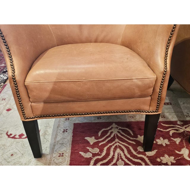 Leather Club Chairs -a Pair For Sale - Image 14 of 15