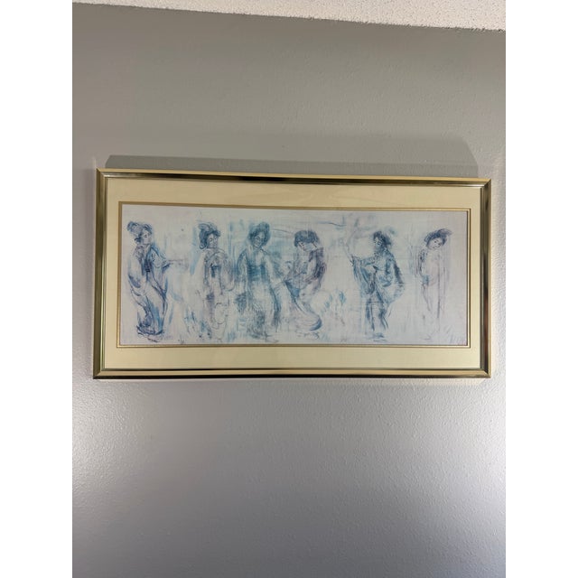1990s Vintage Framed Figurative Artwork, Circa 1990s' For Sale - Image 5 of 14