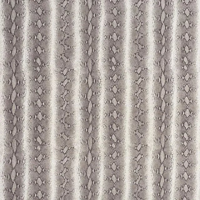Mid-Century Modern Sample - Schumacher Snake Rattle & Roll Linen Fabric in Ash For Sale - Image 3 of 3