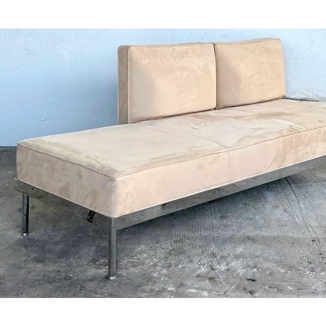 Metal Vintage Chrome and Fabric Daybed For Sale - Image 7 of 12