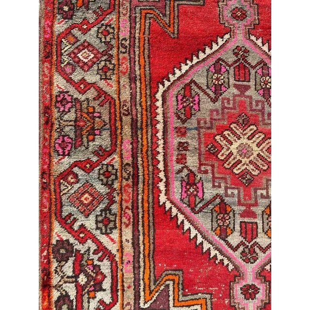 1950s Vintage Rustic Wool Hamadan Rug, 1950s For Sale - Image 5 of 18