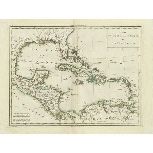 Antique Map of the Gulf of Mexico and Caribbean Islands by Tardieu, 1802 For Sale - Image 10 of 10