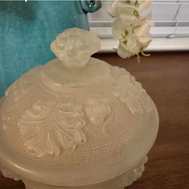 Early 20th Century Vintage Portieux Vallerysthal p.v. France Grapes/Leaves Covered Candy Dish For Sale - Image 5 of 6