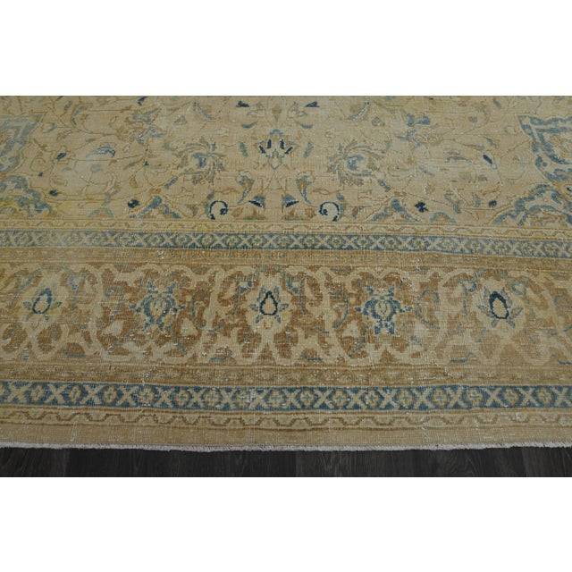 1970s Vintage Persian Handmade Wool Cotton Orange Area Rug For Sale In San Francisco - Image 6 of 11