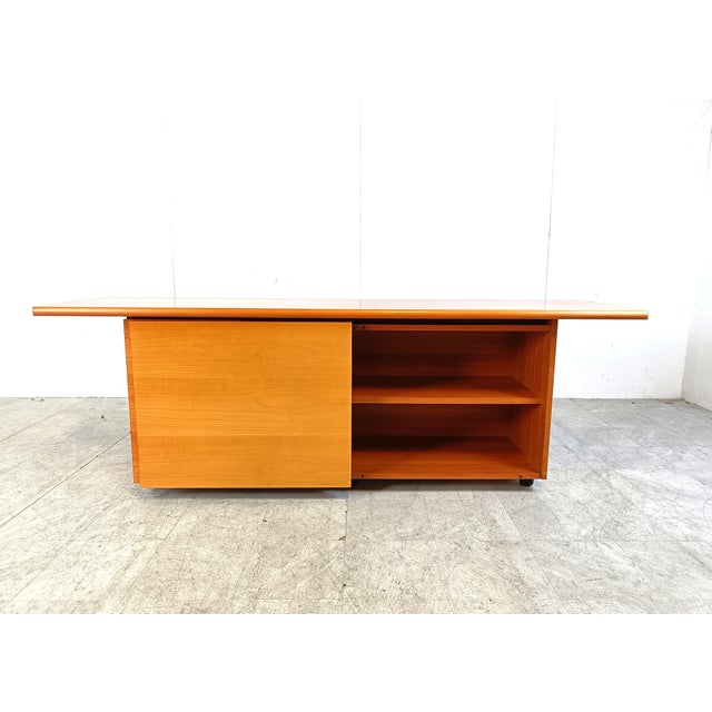 Wood Italian Wooden Sideboard with Sliding Doors, 1990s For Sale - Image 7 of 14