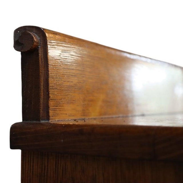 Oversized Antique Hersee & Co. Oak 2-Door Bookcase Signed C1910 For Sale - Image 6 of 9