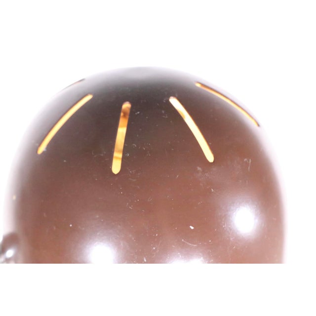 Modern Chrome and Brown Can Top Floor Lamp Attributed To Sonneman C 1960/70's For Sale - Image 12 of 12