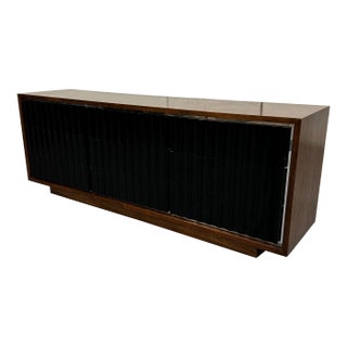 Jack Cartwright Walnut & Chrome Triple Dresser for Founders For Sale