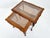 Vintage Nesting Tables with Cane and Glass Top, Set of 2 For Sale - Image 4 of 15