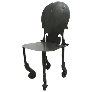 Vintage Metal Violin Chair in the Style of Arman
