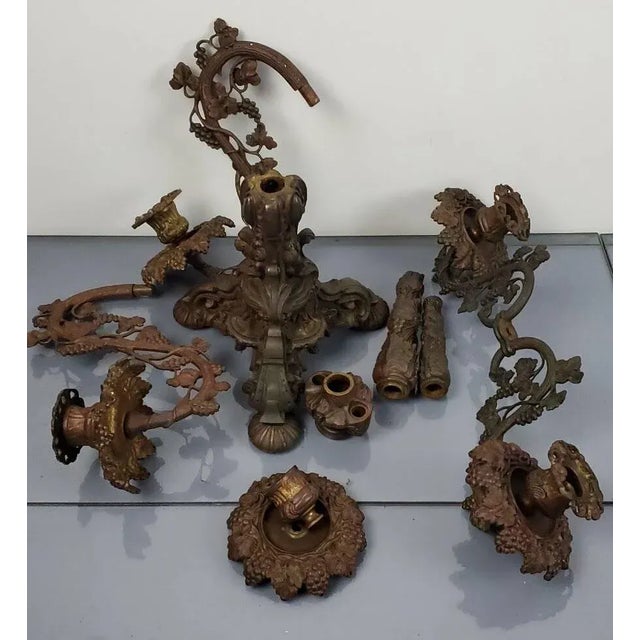 19th Century American Bronze Grape Vines/ Tree Candelabra For Sale - Image 4 of 13
