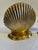 Mid 20th Century Vintage Brass Scallop Seashell Bookends, Pair For Sale - Image 5 of 6
