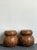 Vintage Wood Mosaic Low Stools - A Pair For Sale - Image 12 of 18