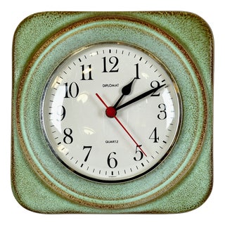Ceramic Kitchen Wall Clock from Diplomat, 1960s For Sale