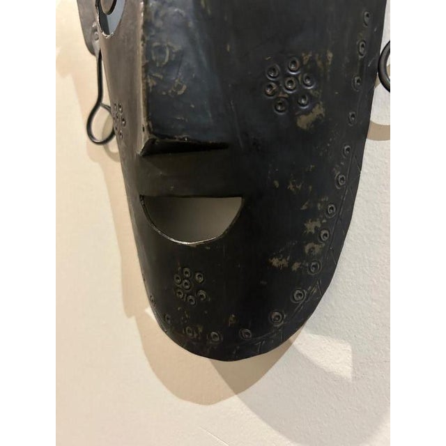 Brutalist Metal Mask, 1970s For Sale - Image 4 of 10