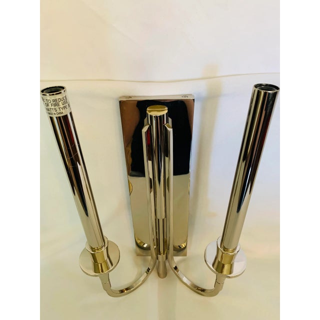 The Foundry Showroom Contemporary Nickel Finish Wall Sconce For Sale In Los Angeles - Image 6 of 13