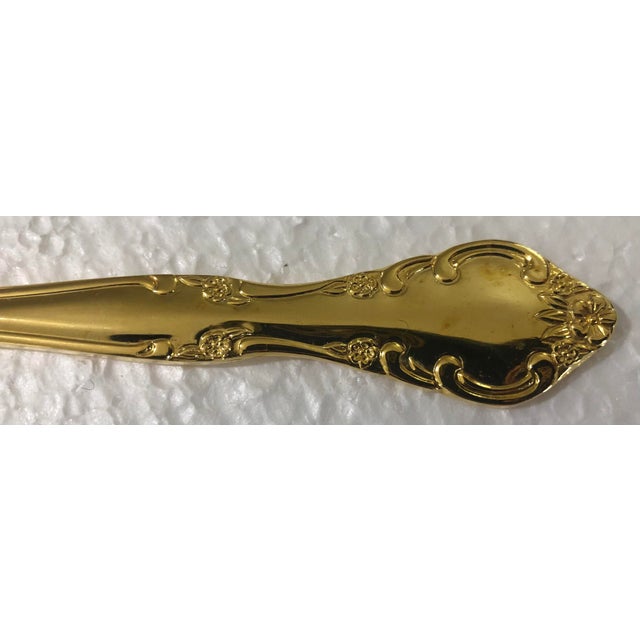 Estia Golden Cascade 66pc Gold Flatware Set Service for 8 For Sale - Image 4 of 11