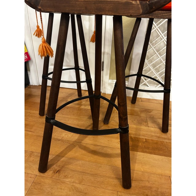 Mid 20th Century Set of Three Spanish Brutalist Bar Stools For Sale In Reno/Lake Tahoe - Image 6 of 6