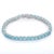 Art Deco 19.7ct Round Cut Blue Topaz & Diamond Classic Wedding Bracelet in 18k White Gold For Sale - Image 3 of 13